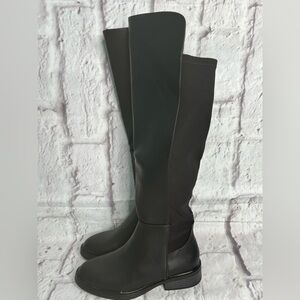 A new day Hope black faux leather Knee-High Women's Boots new size 7.5